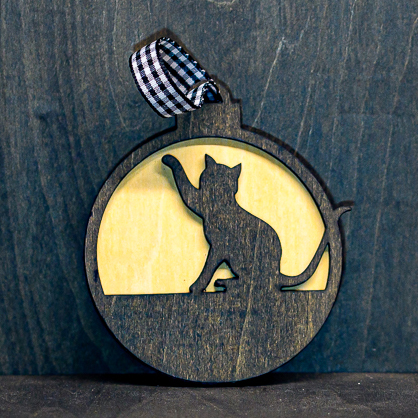Rustic Cat Ornaments